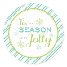 クリスマスのステッカーになるすてき季節だ