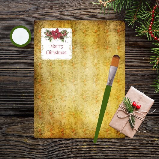 クリスマスのステッカー スクエアシール