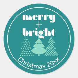 クリスマスのステッカー ラウンドシール