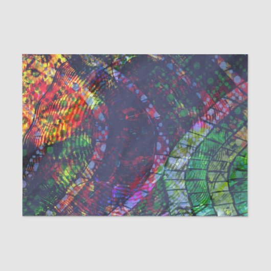 クリスマスのステンドグラスのデザインのティッシュペーパー 薄葉紙 (正面)