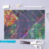 クリスマスのステンドグラスのデザインのティッシュペーパー 薄葉紙 (クラフト)