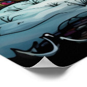 クリスマスのステンドグラスのポスター ポスター (角)