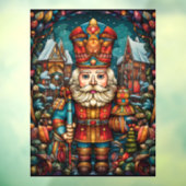 クリスマスのステンドグラスの窓にしがみつく ウィンドウサイン (シート3)