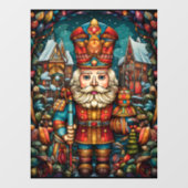 クリスマスのステンドグラスの窓にしがみつく ウィンドウサイン (シート)