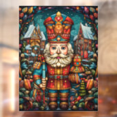 クリスマスのステンドグラスの窓にしがみつく ウィンドウサイン (シート2)