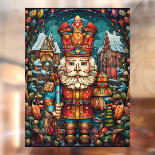 クリスマスのステンドグラスの窓にしがみつく ウィンドウサイン (シート2)