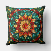 クリスマスのステンドグラス クッション (裏面)