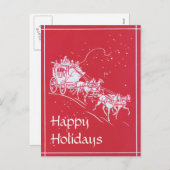 クリスマスのステージコ赤と白ーチ シーズンポストカード (正面/裏面)