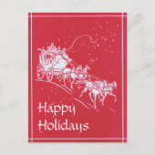 クリスマスのステージコ赤と白ーチ シーズンポストカード (正面)