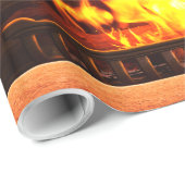 クリスマスのストッキングおよび暖炉の包装紙 ラッピングペーパー (ロールコーナー)