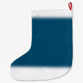 クリスマスのストッキングのパーソナライズで青いクリスマス ラージクリスマスストッキング (裏面)