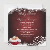 クリスマスのストッキングのベビーシャワーのベビーの妖精 招待状 (裏面)