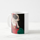 クリスマスのストッキングのマグのボゾンの子犬 コーヒーマグカップ (正面左)