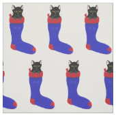 クリスマスのストッキングの生地の装飾的な黒猫 ファブリック (見本)