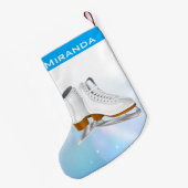 クリスマスのストッキングはアイススケートします スモールクリスマスストッキング (裏面 (吊り時))