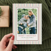 クリスマスのストライプ 1枚の写真 シーズンカード