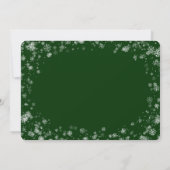 クリスマスのスノーグリーンホリデーカード (裏面)