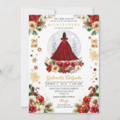 クリスマスのスノーグローブプリンセスのウィンターキンセアニエラ 招待状 (正面)