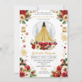 クリスマスのスノーグローブプリンセスのウィンターキンセアニエラ 招待状 (正面)