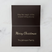 クリスマスのスノードーム シーズンカード (内部)