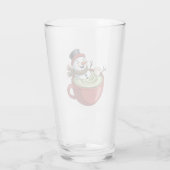 クリスマスのスノーマンが抹茶風呂に!面白いホリデーグッズ タンブラーグラス (裏面)
