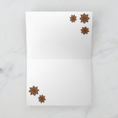 クリスマスのスパイス、シナモン、スターアニス、オレンジドードル カード (内部)