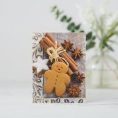 クリスマスのスパイス、ジンジャーとアニスの星 シーズンポストカード (スタンド正面)