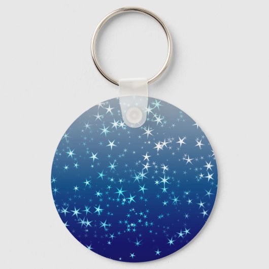 クリスマスのスパークル星青空 キーホルダー (正面)