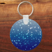 クリスマスのスパークル星青空 キーホルダー (正面)