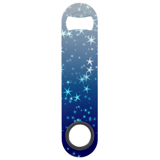 クリスマスのスパークル星青空 スピード栓抜き (正面)