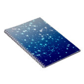 クリスマスのスパークル 星 青空 ノートブック (右側)