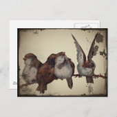 クリスマスのスパーローズ シーズンポストカード (正面/裏面)