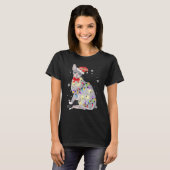 クリスマスのスフィンクス猫 Tシャツ (正面フル)