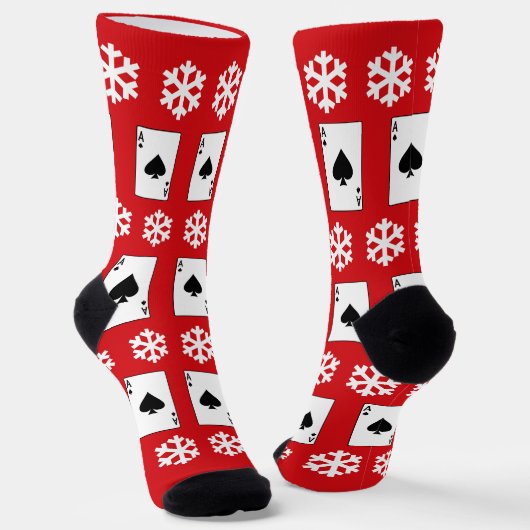 クリスマスのスペードのエース クリスマス ソックス (傾斜あり)