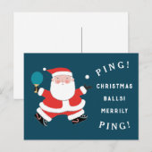 クリスマスのスポーツ休日カード シーズンポストカード (正面/裏面)