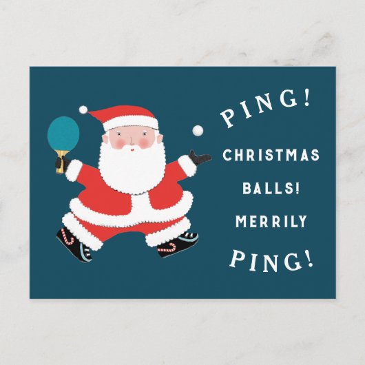 クリスマスのスポーツ休日カード シーズンポストカード (正面)