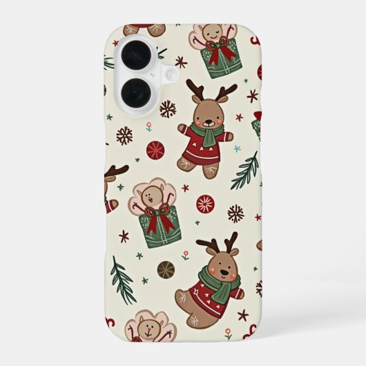 クリスマスのスマホケース iPhone 16ケース (裏面)