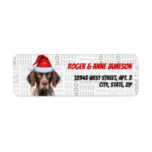 クリスマスのスムース・フォックス・ポインターの犬の返信先住所