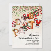 クリスマスのスランバー誕生日パーティー 招待状 (正面)