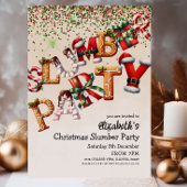 クリスマスのスランバー誕生日パーティー 招待状