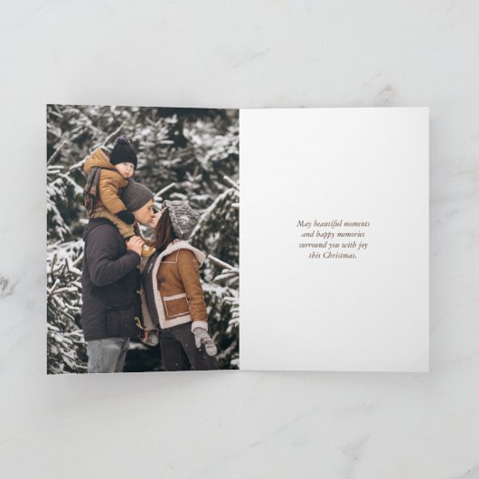 クリスマスのスロッスカスタムの写真 シーズンカード (内部)