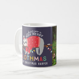 クリスマスのスロース明るいカラフルおもしろいの子供の休日 コーヒーマグカップ