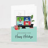 クリスマスのズームを私たちのスクリーンから君の休日 カード (正面)