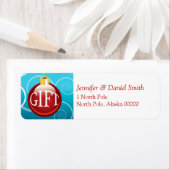 クリスマスのセルフアドレス付きラベル ラベル (インサイチュ)