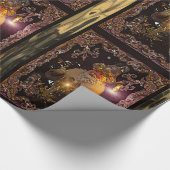 クリスマスのセントニコラスのビクトリア時代の人 ラッピングペーパー (角)