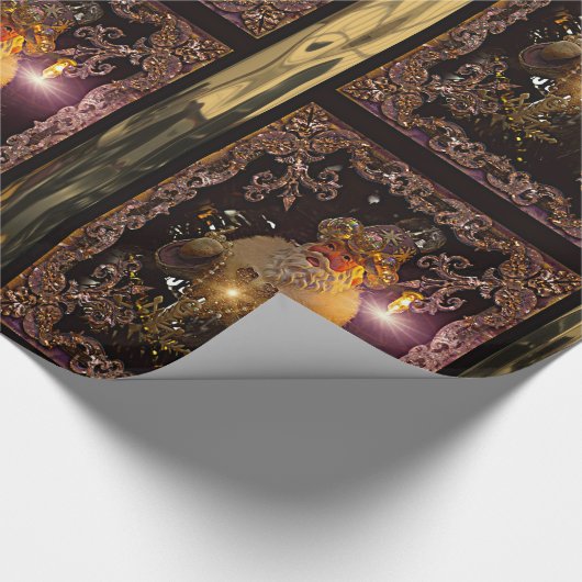 クリスマスのセントニコラスのビクトリア時代の人 ラッピングペーパー (角)