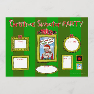 クリスマスのセーターのパーティーInvitation_template1 招待状
