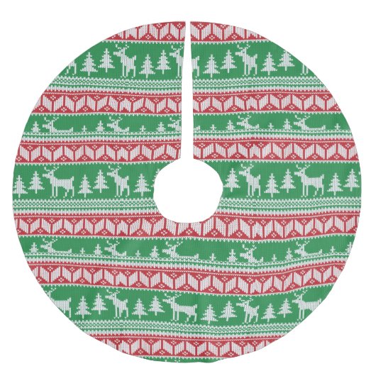 クリスマスのセーターのブラシポリエステル木のスカート ブラッシュドポリエステルツリースカート (正面)
