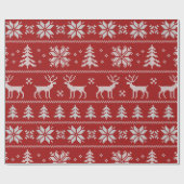 クリスマスのセーターの包装紙 ラッピングペーパー (フラット)