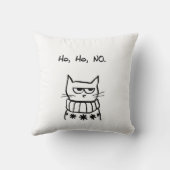 クリスマスのセーターの怒っている猫-おもしろいな猫のクリスマス クッション (裏面)
